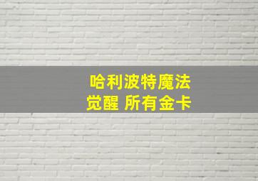 哈利波特魔法觉醒 所有金卡